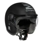 ROYAL ENFIELD JET OPEN FACE MLG HELMET WITH CLEAR VISOR - MATT BLACK