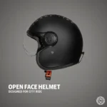ROYAL ENFIELD JET OPEN FACE MLG HELMET WITH CLEAR VISOR - MATT BLACK - Image 4